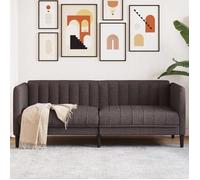 ""SALE 2025""Canapé fixe - Canapé à 2 places - marron foncé - tissu - 176x76 5x74 5 cm 28 Kg 6345