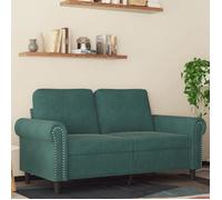 ""SALE 2025""Canapé fixe - Canapé à 2 places Vert foncé 120 cm Velours - 152x77x80 cm 22 8 Kg 4861