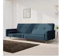 ""SALE 2025""Canapé-lit à 2 places avec deux oreillers - convertible - bleu velours - 220x84 5x69 cm 30 Kg 9235