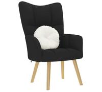 ""SALE 2025""Chaise de relaxation - chaise d'appoint de salon - Noir Tissu - 61 5x69x95 5 cm 8 5 Kg 8086