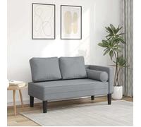 ""SALE 2025""Chaise de Relaxation - Chaise longue avec coussins - gris clair - tissu - 116,5x62x57,5 cm,16,65 Kg 7202