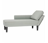 ""SALE 2025""Chaise de Relaxation - Fauteuil long et coussin et accoudoir droit - gris clair - velours - 132x56x70 cm,16,7 Kg 5257