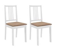 ""SALE 2025""Chaises à manger avec coussins - lot de 2 - Chaises de Salon - blanc bois solide - 40x49x88 5 cm 9 8 Kg 1896