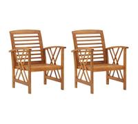 ""SALE 2025""Chaises de jardin - lot de 2 - Fauteuils de Jardin - Bois d'acacia massif - 59x67x83 cm,16 Kg 7160