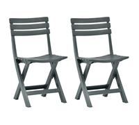 ""SALE 2025""Chaises de jardin pliables - lot de 2 - Fauteuils de Jardin - Plastique Vert - 44x41x78 cm,6,2 Kg 9257