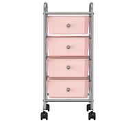 ""SALE 2025""Chariot de rangement mobile à 4 tiroirs Rose Plastique chill273206