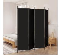 ""SALE 2025""Cloison de séparation 4 panneaux - Paravent intérieur - Noir 200x200 cm Tissu,3,77 Kg 4732