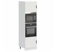 ""SALE 2025""Commode bahut cuisine - Armoires de four - Lot de 2 - Porto - blanc - bois d'ingénierie,54,82 Kg 4033
