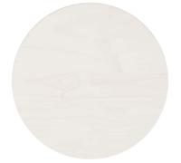 ""SALE 2025""Dessus de table Blanc Ø30x2,5 cm - Bois de pin massif,1,31 Kg 9757