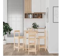 ""SALE 2025""Ensemble de bar 5 pcs - 4 Tabourets et Table Salle à Manger - Bois de pin massif,41 Kg 8980