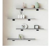 ""SALE 2025""Étagères murales - Lot de 4 - Sonoma gris - 60x10x1 5 cm bois ingénierie 4 3 Kg 6131