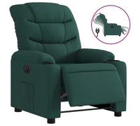 ""SALE 2025""Fauteuil TV/Chaise de relaxation - Fauteuil inclinable électrique - Vert foncé - Tissu Chill610019
