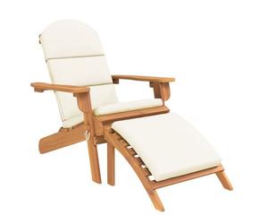 ""SALE 2025""Fauteuils relax/Maximum 110 kg - Chaise de jardin Adirondack et repose-pieds bois massif acacia Chill778279