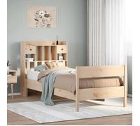 ""SALE 2025""Lit bibliothèque - Lit 1 personne - 75x190 cm - bois de pin massif,30.06 Kg 7957