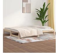 ""SALE 2025""Lit coulissant/Lit Gigogne - Lit 2 personnes - 2x(90x190) cm - bois de pin massif,24.52 Kg 6995