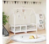 ""SALE 2025""Lit simple Adolescent - Cadre de lit pour enfant blanc 70x140 cm - Bois de pin massif,16,8 Kg 9702