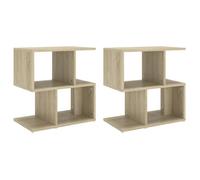 ""SALE 2025""Lot de 2 armoires de chevet - Table téléphone Chambre - MOOD - chêne sonoma - 50x30x51 5cm bois ingénierie Chill1177974