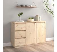 ""SALE 2025""Meuble bas bahut vaisselier - Buffet 111x34x75 cm - Bois massif de pin,25 Kg 7650
