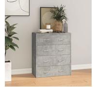 ""SALE 2025""Meuble bas bahut vaisselier - Buffet avec 4 tiroirs 60x30,5x71 cm - Gris béton -,17,35 Kg 7551