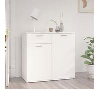 ""SALE 2025""Meuble bas bahut vaisselier - Buffet blanc 80x36x75 cm - bois d'ingénierie,29,4 Kg 2584