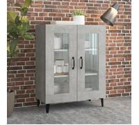 ""SALE 2025""Meuble bas bahut vaisselier - Buffet - Gris béton - 69,5x34x90 cm - bois d'ingénierie,25,72 Kg 4129
