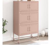 ""SALE 2025""Meuble bas bahut vaisselier - Buffet rose 68,5x38,5x123,5 cm acier,25,62 Kg 1471