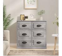 ""SALE 2025""Meuble bas bahut vaisselier - Buffet - Sonoma gris - 70x35,5x67,5 cm - bois d'ingénierie,29,72 Kg 5440