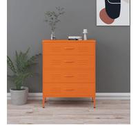 ""SALE 2025""Meuble bas bahut vaisselier - Commode Orange 80x35x101,5 cm Acier,28 Kg 6129