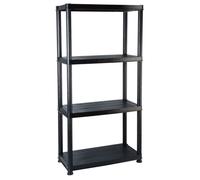 ""SALE 2025""Meuble Étagère commercial MOOD - Étagère de rangement à 4 niveaux Noir 61x30,5x130 cm Plastique Chill954694
