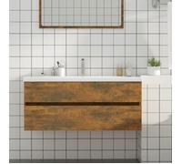 ""SALE 2025""Meuble salle de bain suspendu - Armoire de lavabo - Chêne fumé - 100x38,5x45 cm - bois d'ingénierie,20 Kg 3468