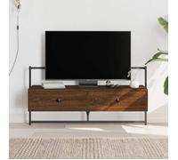 ""SALE 2025""Meuble Télé Flottant - Meuble TV mural - Chêne marron - 100,5x30x51 cm - bois d'ingénierie,16,8 Kg 1852