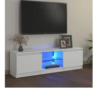""SALE 2025""Meuble TV avec lumières LED - Armoire Basse Stéréo - Blanc 120x30x35,5 cm,19,64 Kg 2103