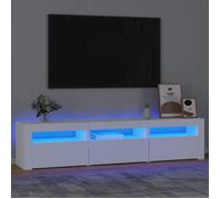 ""SALE 2025""Meuble TV avec lumières LED - Armoire Basse Stéréo - Blanc 180x35x40 cm,38,84 Kg 2057