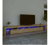 ""SALE 2025""Meuble TV avec lumières LED - Armoire Basse Stéréo - Chêne sonoma - 290x36,5x40 cm,59,92 Kg 9624
