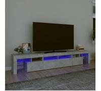 ""SALE 2025""Meuble TV avec lumières LED - Armoire Basse Stéréo - Gris béton - 230x36,5x40 cm,49,34 Kg 1719