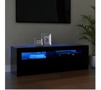 ""SALE 2025""Meuble TV avec lumières LED - Armoire Basse Stéréo - noir 120x35x40 cm,24,68 Kg 7705
