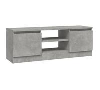 ""SALE 2025""Meuble TV Bas sur Pieds MOOD - Table Télé avec porte - Gris béton - 102x30x36 cm Chill9571891