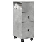 ""SALE 2025""Meuble WC - Meuble étroit de salle de bain à roulettes - Gris béton -,11,6 Kg 6546