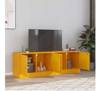 ""SALE 2025""Meubles TV - Unité Murale TV - Lot de 2 - jaune moutarde 67x39x44 cm acier 21 21 Kg 2273