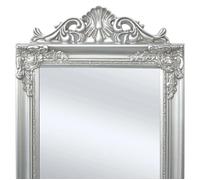 ""SALE 2025""Miroir de Sol décoratif MOOD - Miroir sur pied - Style baroque 160x40 cm Argenté Chill521223