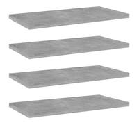 ""SALE 2025""Panneaux de bibliothèque - Lot de 4 - Gris béton - Bois d’ingénierie,4,72 Kg 4989