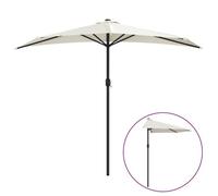 ""SALE 2025""Parasol Anti-UV pour Terrasse - Parasol de balcon avec mât - en aluminium Sable 270x144 cm Demi chill833147