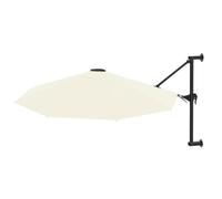""SALE 2025""Parasol Anti-UV pour Terrasse - Parasol mural avec mât - métallique 300 cm Sable chill370302