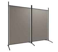 ""SALE 2025""Paravent Décor MOOD - Cloison de séparation 2 panneaux - Salon & Balcon - Anthracite 175x180 cm Tissu Chill202876