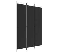 ""SALE 2025""Paravent Décor MOOD - Cloison de séparation 3 panneaux - Salon & Balcon - Noir 150x220 cm Tissu Chill680042