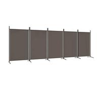 ""SALE 2025""Paravent Décor MOOD - Cloison de séparation 5 panneaux - Salon & Balcon - Anthracite 433x180 cm Tissu Chill124242