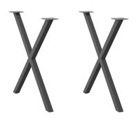 ""SALE 2025""Pieds de table à manger forme de X - Lot de 2 - 70x(72-73) cm acier,7,65 Kg 9725