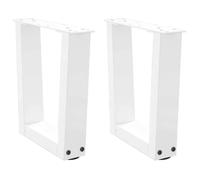 ""SALE 2025""Pieds de table à manger forme V - Lot de 2 - blanc 30x(30-31,3)cm acier,4,26 Kg 5579