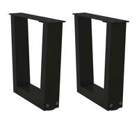 ""SALE 2025""Pieds de table à manger forme V - Lot de 2 - noir 30x(30-31,3)cm acier,4,26 Kg 4259
