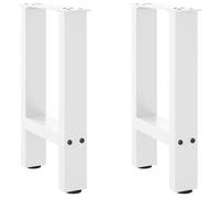 ""SALE 2025""Pieds de table basse blanc - Lot de 2 - 28x(42-43) cm acier,5,35 Kg 4298